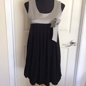 Jus D'Orange, Paris Polka Doted & Black Dress